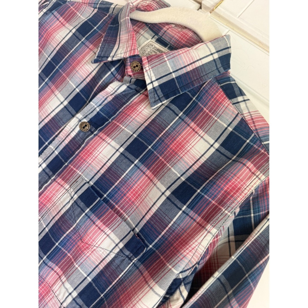 Current Elliott The Prep School Shirt Riviera Plaid Red White Blue Cotton Size 0
